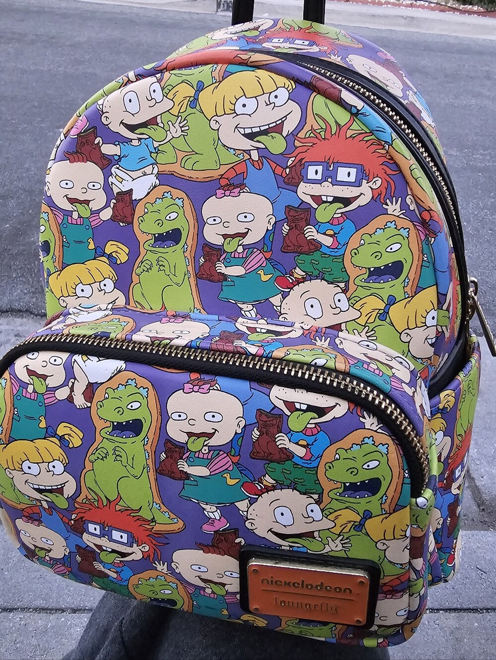 Loungefly Purple Rugrats Character Mini Backpack